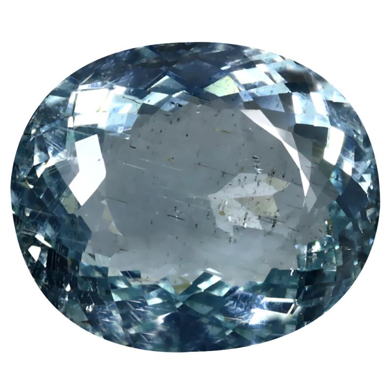 14.26 ct Spectacular Oval Cut (18 x 15 mm) Unheated / Untreated Sky Blue Aquamarine Natural Gemstone