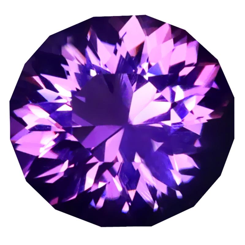 6.35 ct FLASHING OVAL CUT (13 X 12 MM) PURPLE UNHEATED / UNTREATED PURPLE AMETHYST NATURAL GEMSTONE