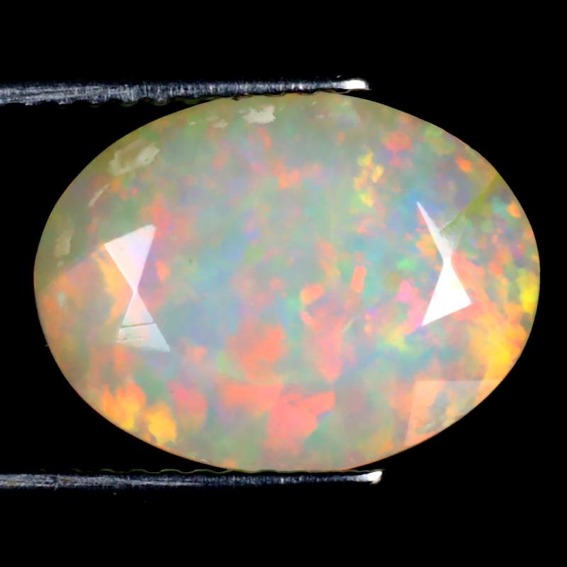 3.90 ct Superb Oval (13 x 10 mm) Un-Heated Ethiopia Rainbow Opal Loose Gemstone