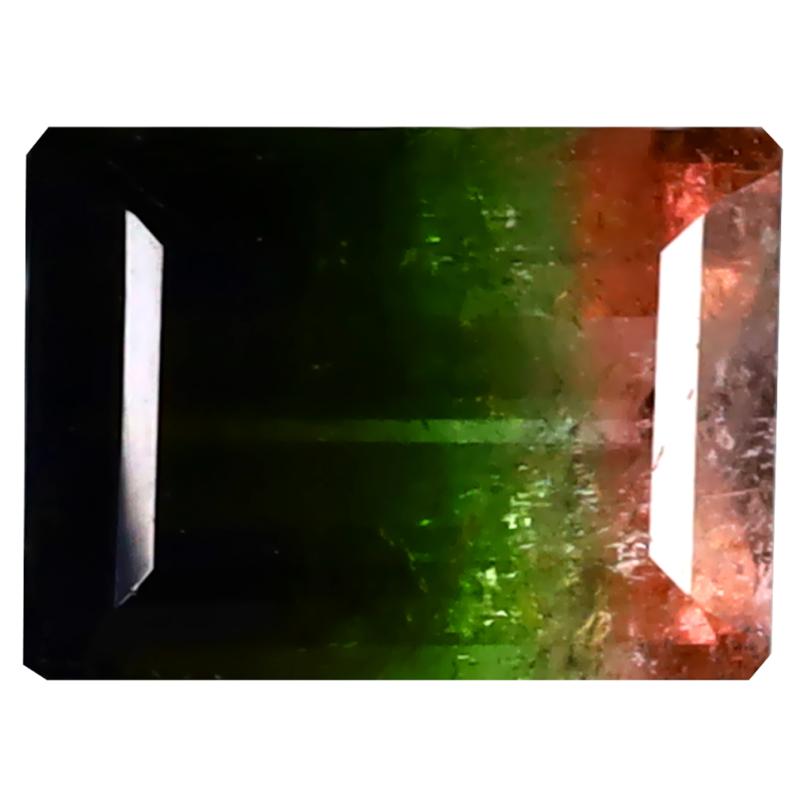 3.80 ct Very good Octagon (10 x 8 mm) Unheated / Untreated Mozambique Watermelon Tourmaline Loose Gemstone