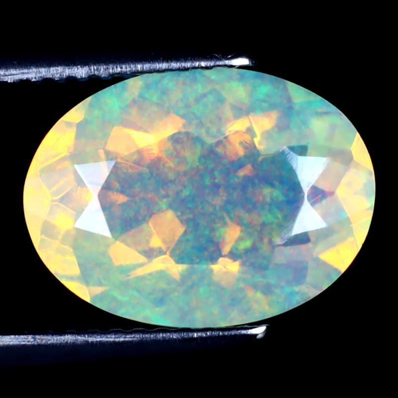 3.36 ct Magnificent fire Oval (13 x 10 mm) Un-Heated Ethiopia Rainbow Opal Loose Gemstone