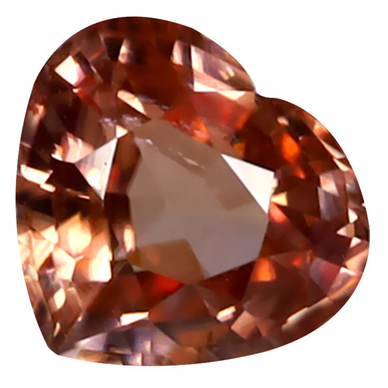 1.87 ct Remarkable Heart Cut (7 x 8 mm) 100% Natural (Un-Heated) Honey Brown Zircon Natural Gemstone