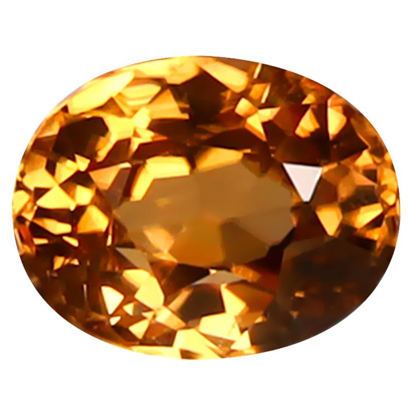 1.73 ct Gorgeous Oval Cut (7 x 6 mm) 100% Natural (Un-Heated) Honey Brown Zircon Natural Gemstone