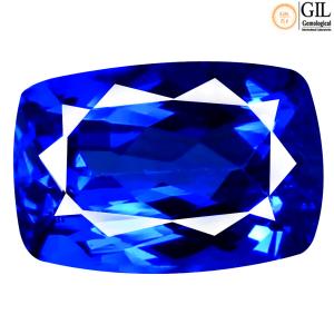 1.34 ct GIL Certified Mind-Boggling Cushion Shape (8 x 5 mm) Bluish Violet Tanzanite Natural Gemstone