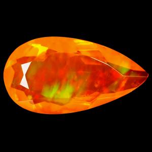 2.20 ct Exquisite Pear Cut (15 x 8 mm) Heated Natural Orange Fire Opal Loose Gemstone