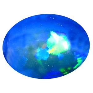 4.23 ct Tremendous Oval Cabochon Cut (14 x 10 mm) Ethiopia Play of Colors Black Opal Natural Gemstone