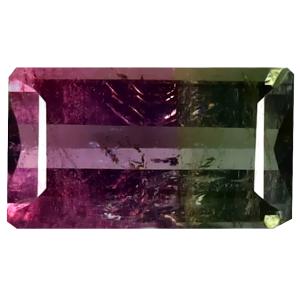 2.25 ct Eye-popping Octagon (10 x 6 mm) Unheated / Untreated Mozambique Watermelon Tourmaline Loose Gemstone