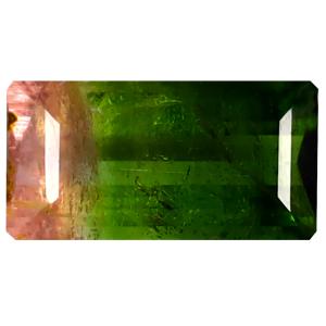 2.13 ct Remarkable Octagon (11 x 6 mm) Unheated / Untreated Mozambique Watermelon Tourmaline Loose Gemstone